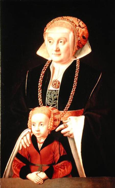 Portrait of a Woman with her Daughter from Bartholomaeus Bruyn