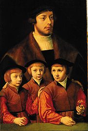 Bildnis eines Mannes mit seinen drei Söhnen from Bartholomäus Bruyn d. Ä.