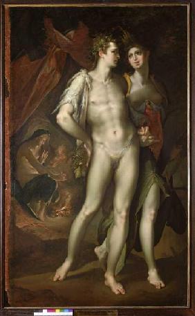 Bacchus und Ceres verlassen Venus.