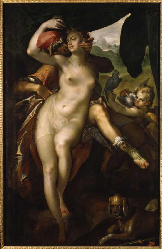 Venus und Adonis. from Bartholomäus Spranger