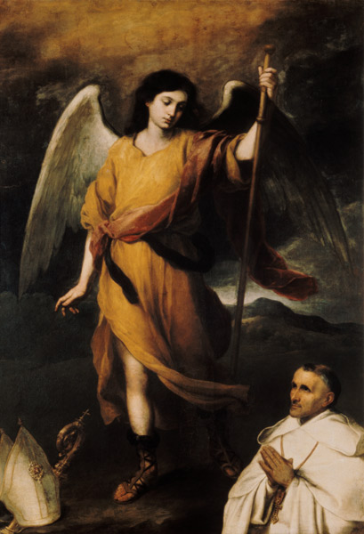 Archangel Raphael with Bishop Domonte from Bartolomé Esteban Perez Murillo