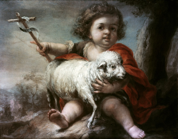 Murillo, Johannes der Täufer als Kind from Bartolomé Esteban Perez Murillo