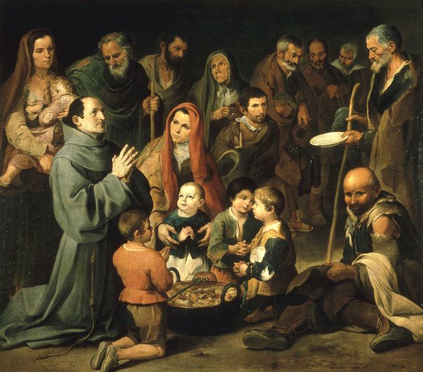 Murillo,Diego of Alcala feeding the poor from Bartolomé Esteban Perez Murillo