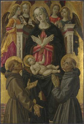 The Virgin and Child with Saints, Angels and a Donor (from Altarpiece: The Virgin and Child with Sai