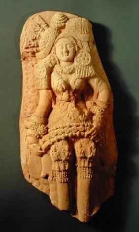 Moulded plaque of a Yakshi, Tamluk