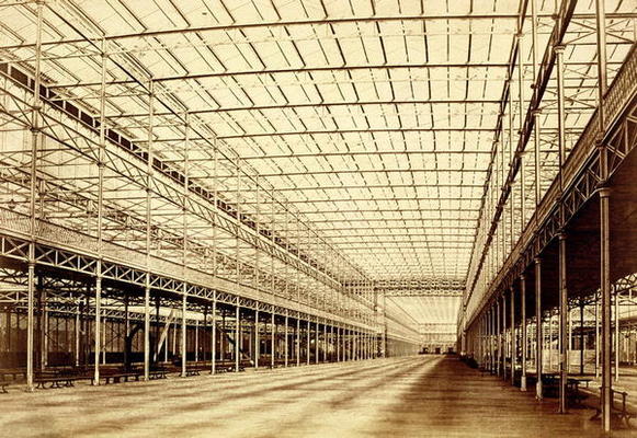 The Nave at Crystal Palace, Hyde Park, March 1852 (albumen print from calotype negative) from Benjamin Brecknell Turner