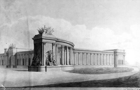 Perspective View of an Entrance Pier at the House from Benjamin Dean Wyatt