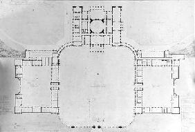 Ground plan of House and side Courts