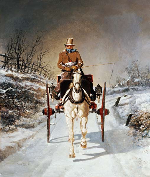Winterliche Kutschfahrt from Benjamin Herring d.J.