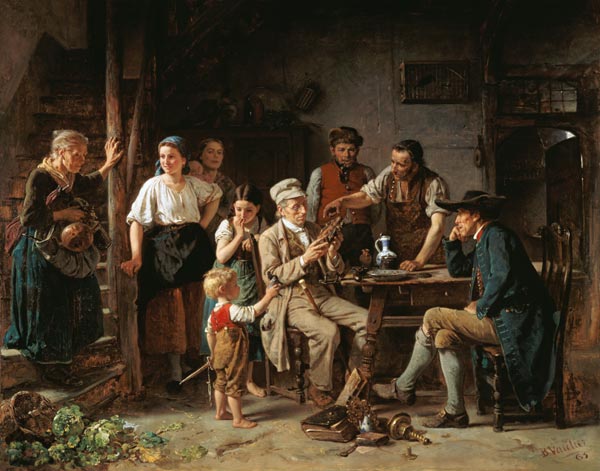 Der Antiquitätenhändler im Dorf from Benjamin Vautier
