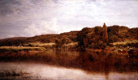 River Scene, Streatley on the Thames from Benjamin Williams Leader