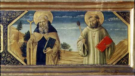St. Anthony Abbot and St. Benedict (panel) (detail of 78957) from Benozzo Gozzoli