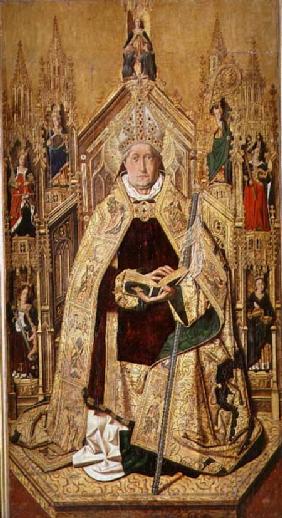 St. Dominic enthroned as Abbot of Silos