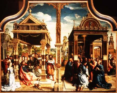 St. Thomas and St. Matthew Altarpiece, centre panel of triptych depicting scenes from the lifes of t from Bernard van Orley