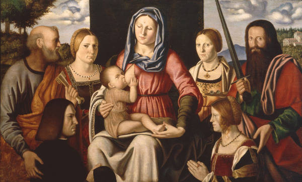 B.Luini, Maria mit Kind, Hlg.u.Stiftern from Bernardino Luini