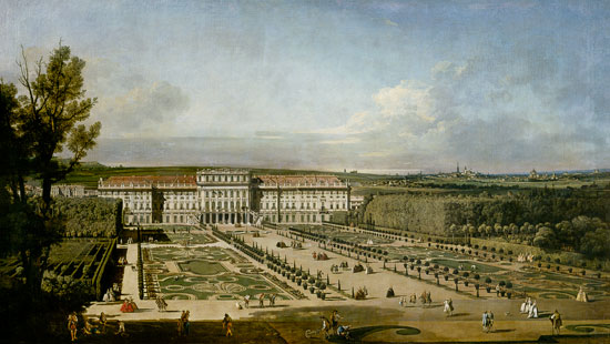 Das kaiserliche Lustschloß Schönbrunn, Gartenseite from Bernardo Bellotto