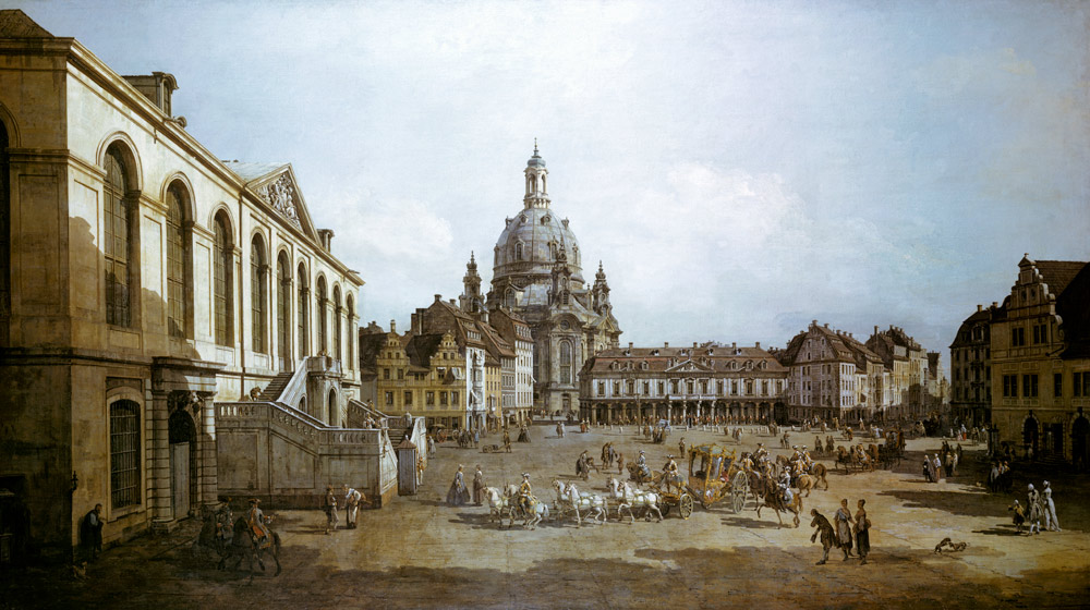 Der Neumarkt zu Dresden, vom Jüdenhofe gesehen from Bernardo Bellotto