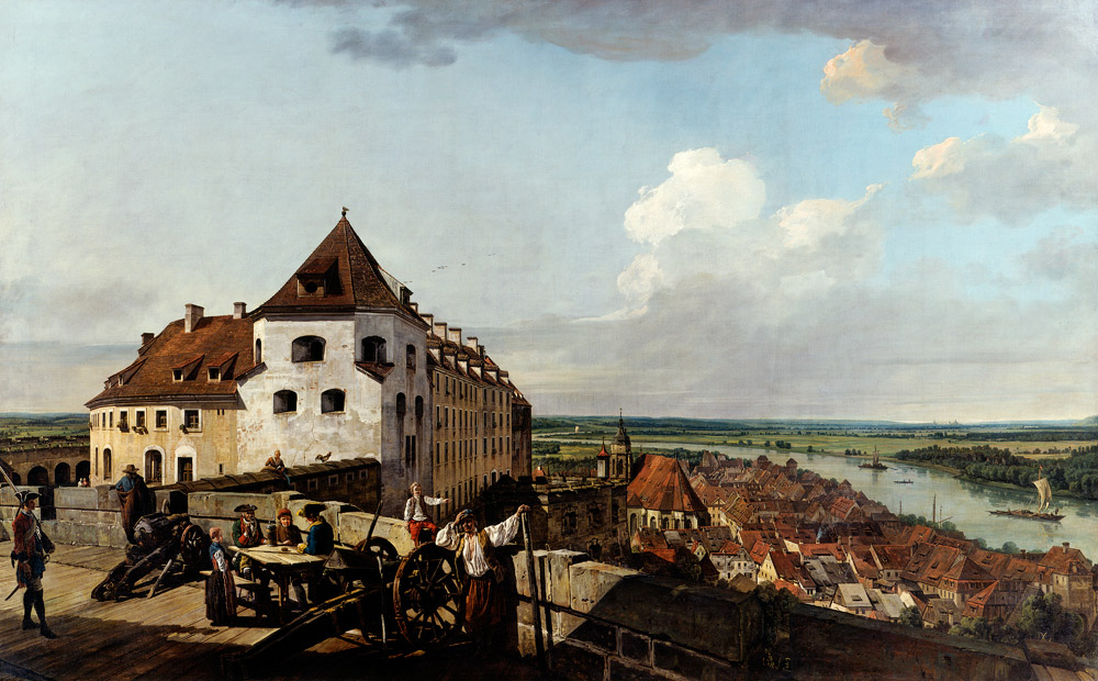 Die  Festung Sonnenstein und Pirna vom Hohen Berg from Bernardo Bellotto