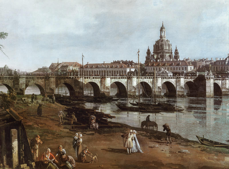 Dresden vom recht.Elbufer,  Det from Bernardo Bellotto