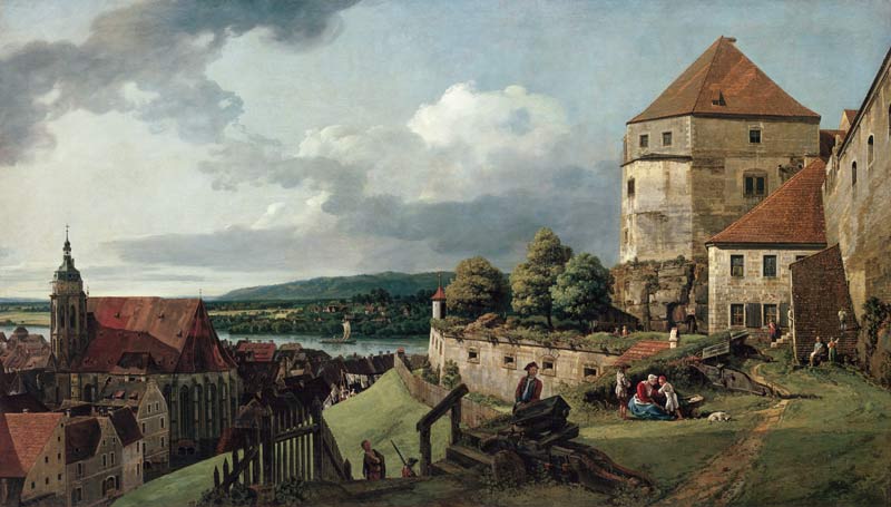 Pirna von der Festung Sonnenstein aus gesehen Zwischen from Bernardo Bellotto