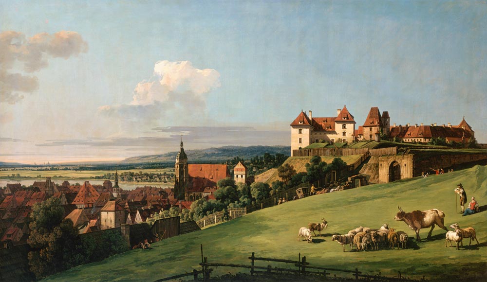 View of Pirna from the Sonnenstein Castle from Bernardo Bellotto
