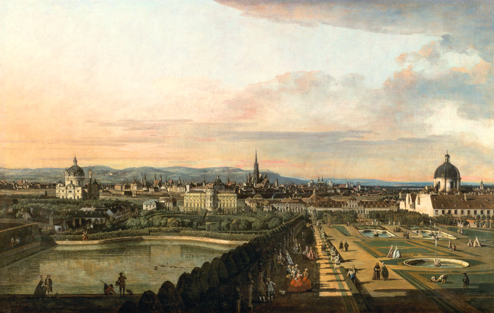 View of Vienna from Belvedere from Bernardo Bellotto