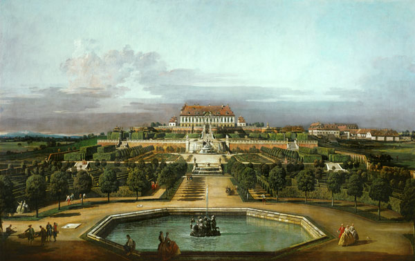 Das kaiserliche Lustschloß Schloßhof, Gartenseite from Bernardo Bellotto