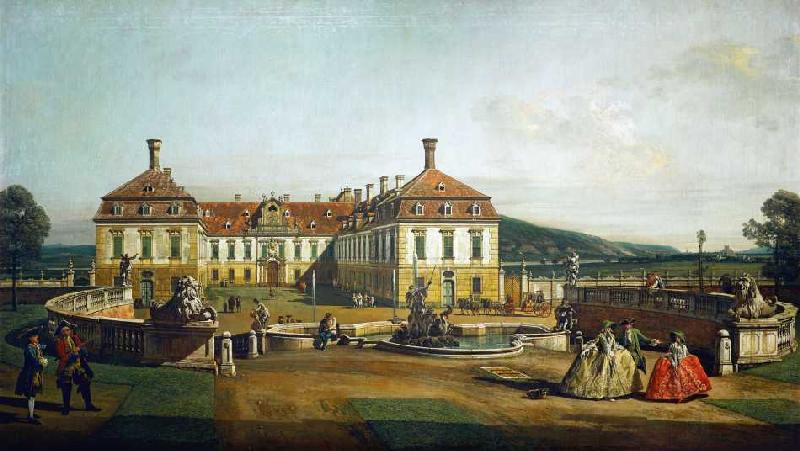 Das kaiserliche Lustschloß Schloßhof, Ehrenhofseite from Bernardo Bellotto