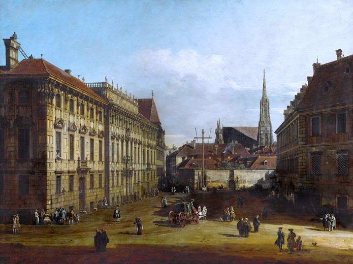 Vienna, the Lobkowitzplatz from Bernardo Bellotto