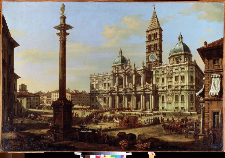 The Piazza and Church of Santa Maria Maggiore in Rome from Bernardo Bellotto