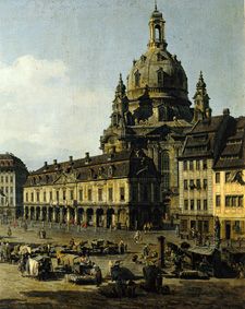 Der Neumarkt in Dresden von der Moritz - Strasse aus (Ausschnitt) from Bernardo Bellotto