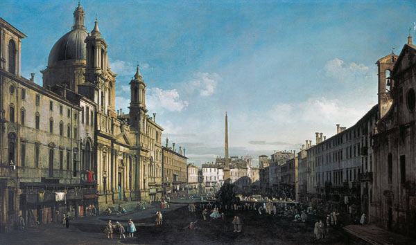 Die Piazza Navona in Rom. from Bernardo Bellotto