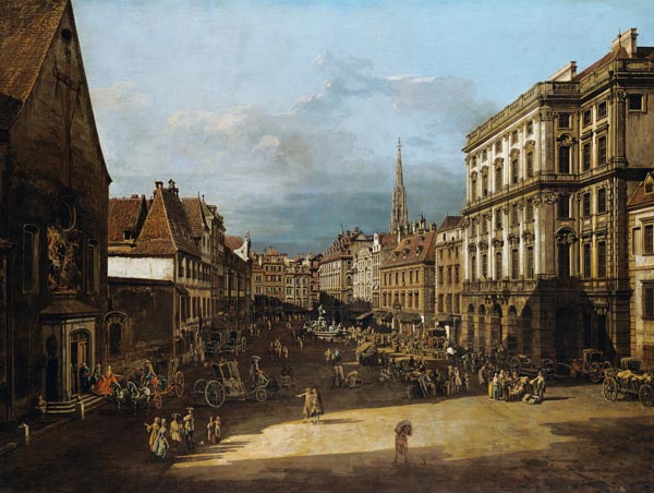 Der Mehlmarkt in Wien from Bernardo Bellotto