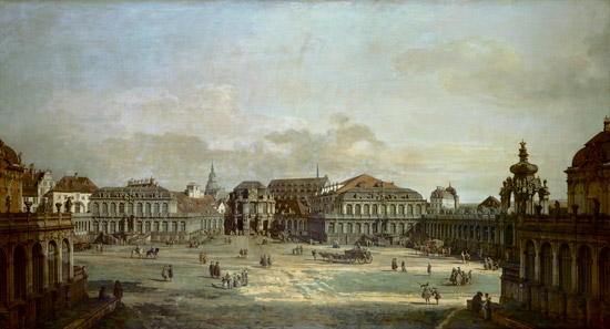 Der Zwingerhof in Dresden from Bernardo Bellotto