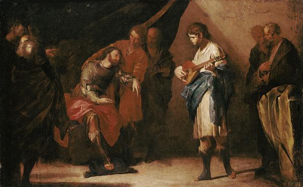 David spielt vor Saul
