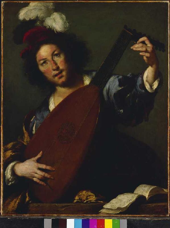 Ein Lautenspieler from Bernardo Il Capuccino Strozzi
