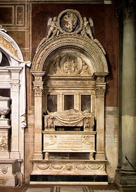Tomb of Leonardo Bruni (1369-144) from Bernardo Rossellino