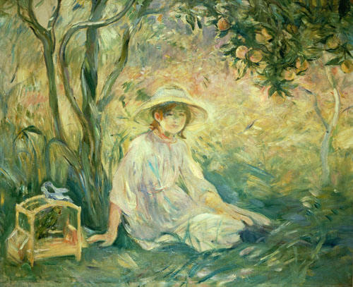 Junges Mädchen unter Orangenbäumen from Berthe Morisot