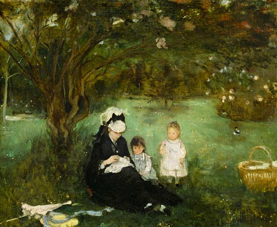 Unter Flieder in Maurecourt. from Berthe Morisot