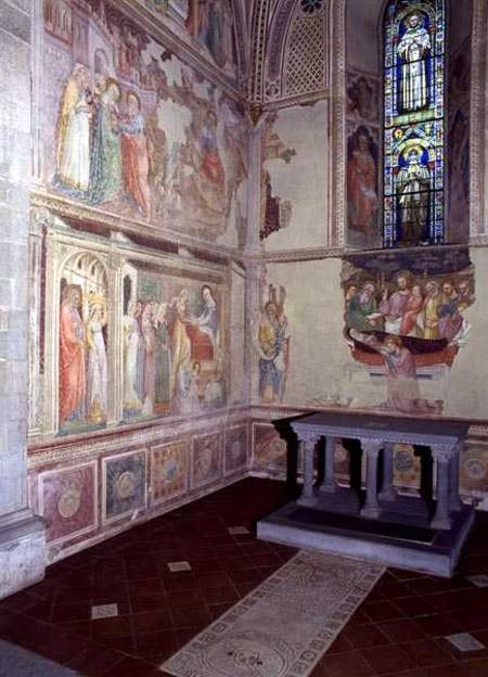 The Life of the Virgin, fresco cycle from an apse chapel from Bicci  di Lorenzo