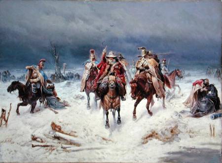 French Forces Crossing the River Berezina in November 1812 from Bogdan Willewalde