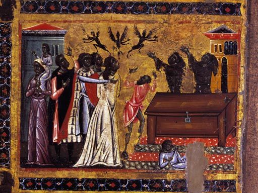 Der hl. Franziskus vertreibt die Daemonen aus Arezzo from Bonaventura Berlinghieri