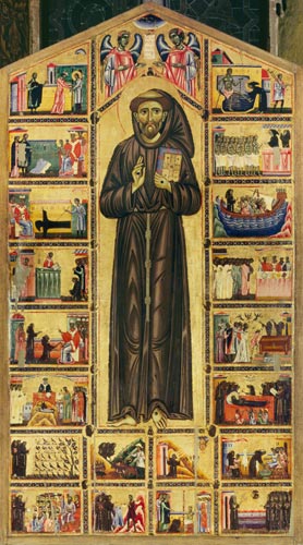 Tafelbild: Der hl. Franziskus von Assisi. - from Bonaventura Berlinghieri