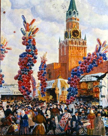 Easter Market at the Moscow Kremlin from Boris Michailowitsch Kustodiew