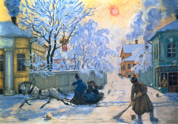 Frosty Morning from Boris Michailowitsch Kustodiew