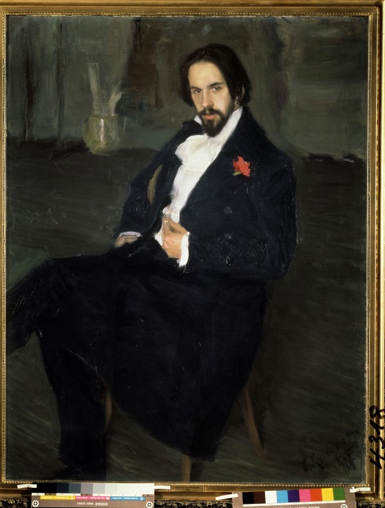 Portrait of the artist Ivan Bilibin (1876-1942) from Boris Michailowitsch Kustodiew