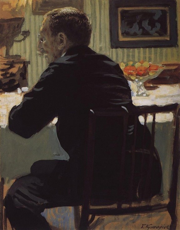 Portrait of the painter Léon Bakst (1866-1924) from Boris Michailowitsch Kustodiew