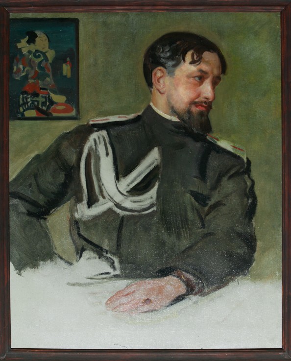 Portrait of the artist Nikolay Milioti (1874-1962) from Boris Michailowitsch Kustodiew