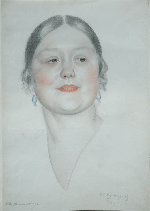 Portrait of Maria Dmitrievna Shostakovich from Boris Michailowitsch Kustodiew