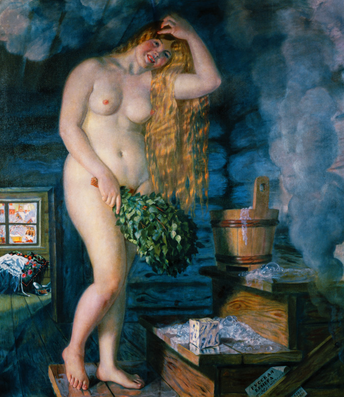 Russische Venus (Frau in der Sauna) from Boris Mikhailovich Kustodiev
